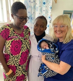 (L-R) Frances Perry House midwives Eliza Strauss, Megan Whittle, Steph Tsesmetzis and Christine Murphy in Tanzania
