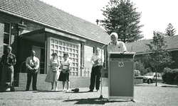 (L-R) Hollywood Private Hospital CEO Andrew Tome with his predecessors Peter Mott, Roger Snell and Kevin Cass-Ryall