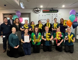 Members of Sydney Adventist Hospital's San Steppers team after the City2Surf fun run on Sunday 11 August 2024
