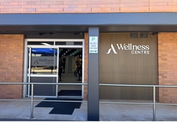 Board Chairman John Rowe cuts the ribbon at the launch of the new Wellness Centre at St Andrew's Toowoomba Hospital