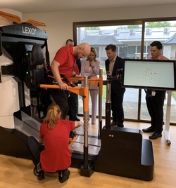 (L-R) Ramsay Health Care's Chief Nurse and Clinical Services Director Bernadette Eather, Allied Health Services Manager Michael Skinner and Albury MP Justin Clancy MP officially open the new rehab unit at Albury Wodonga Private Hospital