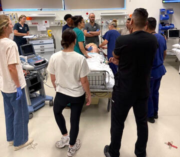 The training exercise requires real-time decision-making from the EC team