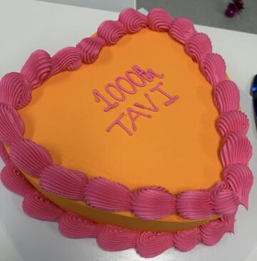 San staff celebrated with a special cake at morning tea