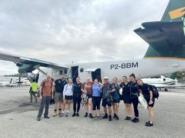 Meaghan Acreman with the No Roads volunteer team 