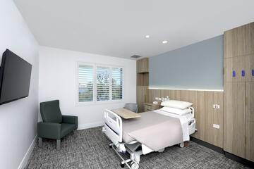 One of the new patient rooms at Joondalup's Ramsay Private