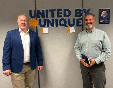 Ross Koscharsky with Icon Group CEO Mark Middleton (left)